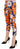 LANACAPRINA Blue Floral Print Skinny Slim Fit Trousers Pants LANACAPRINA