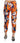 LANACAPRINA Blue Floral Print Skinny Slim Fit Trousers Pants LANACAPRINA