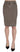 Just Cavalli Chic Gray Pencil Skirt with Logo Details Just Cavalli
