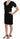 John Richmond Elegant Black Sheath Silk Dress John Richmond