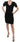 John Richmond Elegant Black Sheath Silk Dress John Richmond