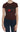 Exte Chic Brown Hearts Print Crew Neck Blouse Exte