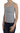 PINK MEMORIES Elegant Sleeveless Light Gray Cotton Blouse PINK MEMORIES