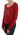 Exte Ravishing Red Crystal Embellished Blouse Exte