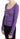 Exte Elegant Purple Crystal Embellished Long Sleeve Top Exte