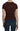 Exte Chic Brown Heart Print Crew Neck Top Exte