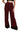 Dolce & Gabbana Black Lace High Waist Wide Leg Maroon Pants Dolce & Gabbana