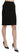 GF Ferre Chic High Waist Black Linen Skirt GF Ferre