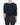 Exte Blue Cotton Top Pullover Deep V-neck Women Sweater Exte
