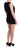 Roccobarocco Elegant Sleeveless Black Mini Dress with Gold Details Roccobarocco