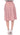 Comeforbreakfast Elegant Pleated Knee-length Skirt in Pink and Gray Comeforbreakfast