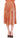 Licia Florio Orange Brown Below-Knee Chic Skirt Licia Florio