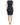 Costume National Chic Blue V-Neck Knee-Length Dress Costume National