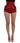 Dolce & Gabbana Red Silk Crystal Roses Shorts Dolce & Gabbana
