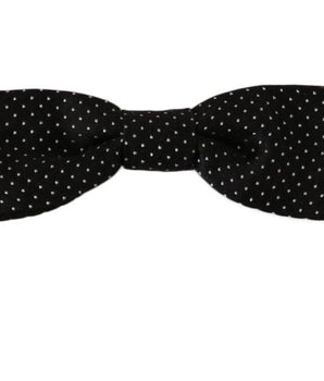 Dolce & Gabbana Elegant Black Polka Dot Silk Bow Tie Dolce & Gabbana 