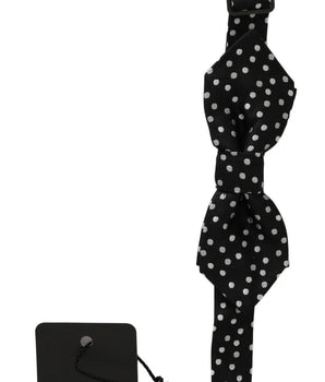 Dolce & Gabbana Elegant Black Polka Dot Silk Bow Tie Dolce & Gabbana 