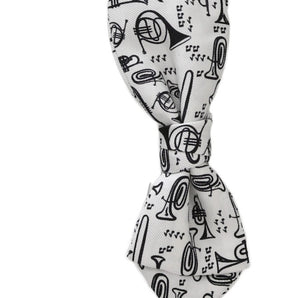 Dolce & Gabbana Elegant White Silk Bow Tie for Sophisticated Evenings