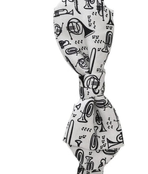 Dolce & Gabbana Elegant White Silk Bow Tie for Sophisticated Evenings Dolce & Gabbana 