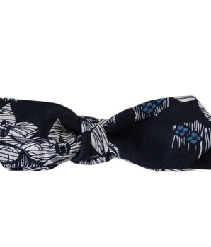 Dolce & Gabbana Elegant Navy Silk Bow Tie Dolce & Gabbana 