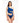 Moschino Blue Polyamide One-Piece Swimsuit