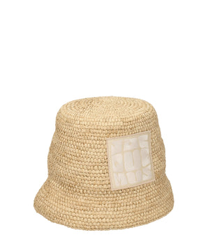 Jacquemus Beige Raffia Bucket Hat