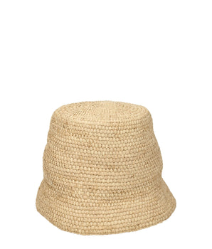 Jacquemus Beige Raffia Bucket Hat