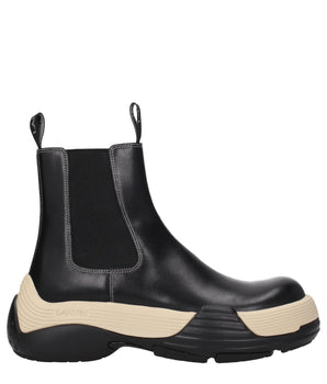 Lanvin Black Leather Ankle Boots