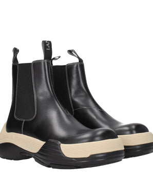 Lanvin Black Leather Ankle Boots