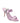 Manolo Blahnik Purple Silk Stiletto Heel Sandals
