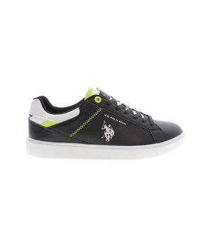 U.S. POLO ASSN. Black Polyester Low Top Sneakers