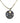 Chanel Coco Mark Mademoiselle Camellia Flower Round Hologram Black Necklace