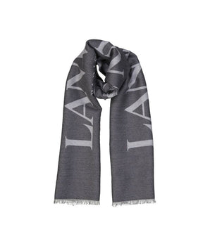 Lanvin Gray Silk Scarf