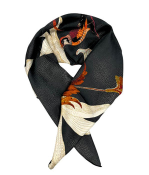 Borbonese Black Silk Women Scarf