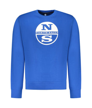 North Sails Blue Cotton Men Sweatshirt