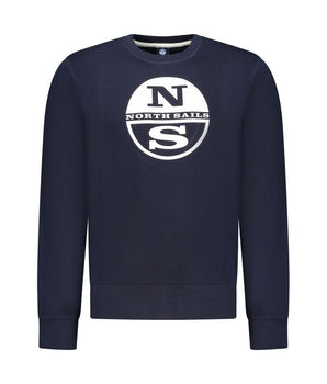 North Sails Blue Cotton Men Sweatshirt
