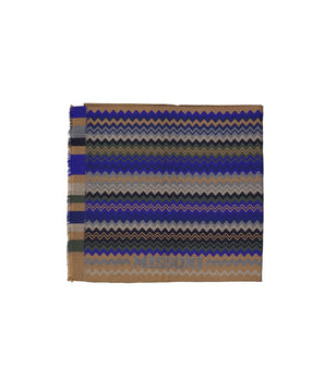Missoni Blue Wool Scarf