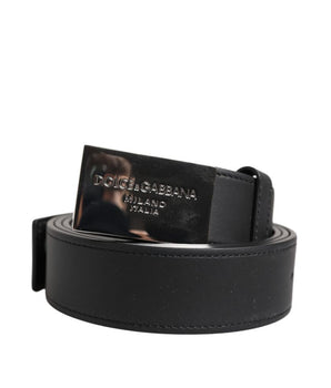 Dolce & Gabbana Black Calfskin Regular Belt
