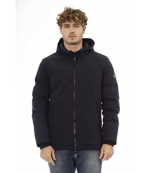 Baldinini Trend Blue Polyester Shell Jacket