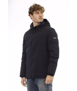 Baldinini Trend Blue Polyester Shell Jacket