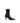 Paris Texas Black Calf Leather Bos Taurus Ankle Boots