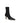 Paris Texas Black Calf Leather Bos Taurus Ankle Boots