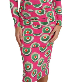 Dolce & Gabbana Elegant Pink Silk Sheath Bodycon Dress Dolce & Gabbana 