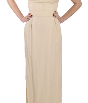 Dolce & Gabbana Silk Column Garterized Sleeve Gown Dolce & Gabbana 