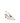 Santoni White Calf Leather Bos Taurus Mid Heel Pumps