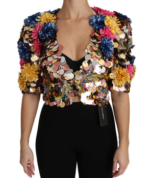 Dolce &amp; Gabbana Enchanted Sicily Crystal-Embellished Short Jacket