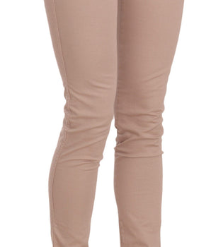 CRISTINAEFFE Brown Low Waist Slim Fit Skinny Cotton Pants CRISTINAEFFE 