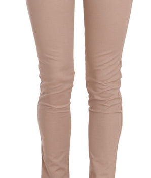 CRISTINAEFFE Brown Low Waist Slim Fit Skinny Cotton Pants CRISTINAEFFE 