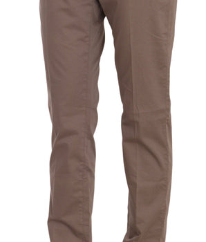 Dondup Brown Low Waist Straight Cut Trouser Pant Dondup 
