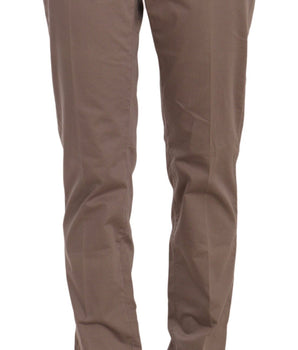 Dondup Brown Low Waist Straight Cut Trouser Pant Dondup 
