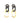 Hermès Gold Plated And Black Chain Link Earrings